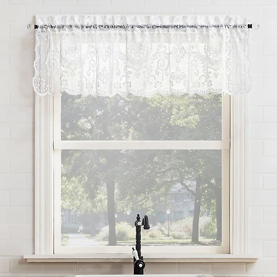 No 918 Nina Lace Rod Pocket Scallop Valance