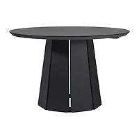 Walker Edison Round Wood-Top Dining Table
