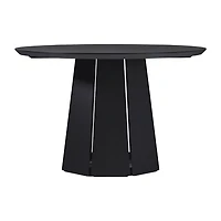 Walker Edison Round Wood-Top Dining Table