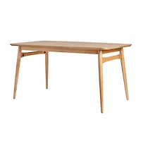 Walker Edison Rectangular Wood-Top Dining Table