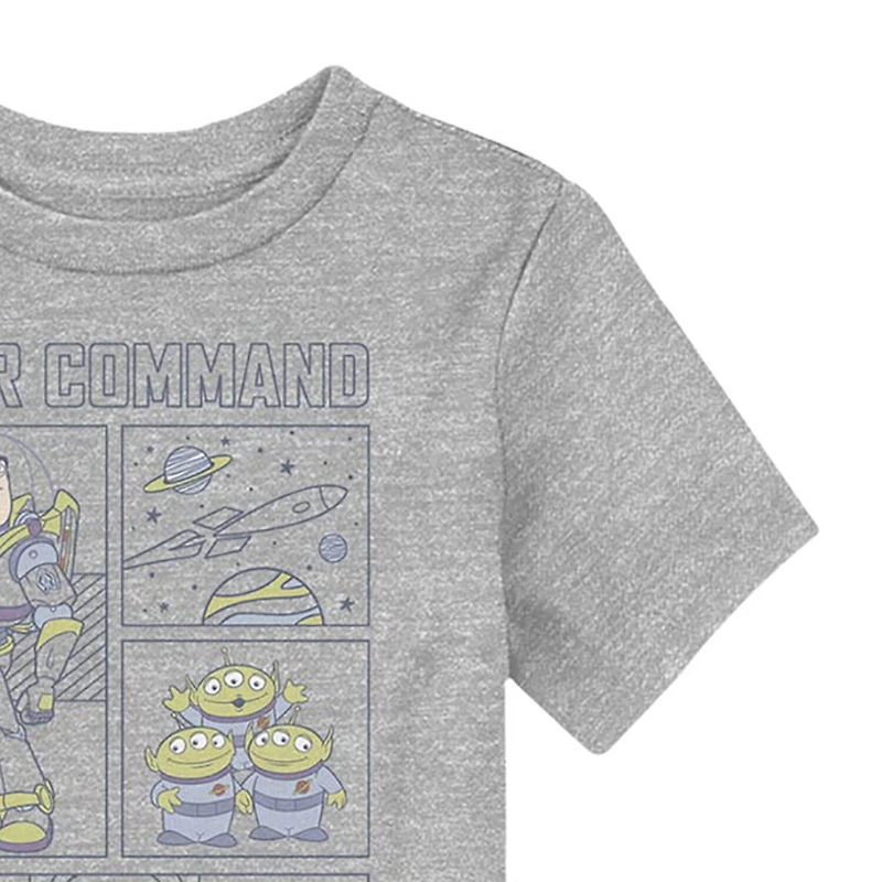 Disney Collection Toddler Boys Crew Neck Short Sleeve Regular Fit Buzz Lightyear Toy Story Graphic T-Shirt