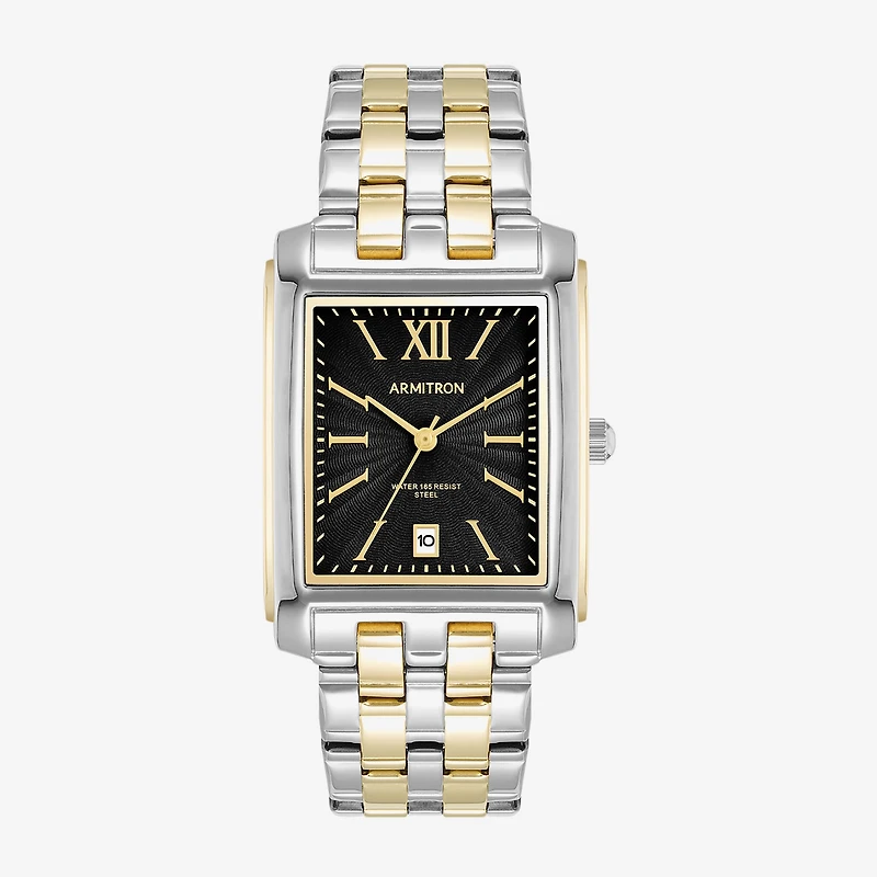 Armitron Mens Two Tone Stainless Steel Bracelet Watch 20 5499bktt
