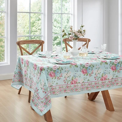 Threadmade Vintage Floral Garden Tablecloth