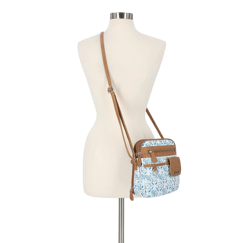 Multi Sac North/South Zip Around Crossbody Bag