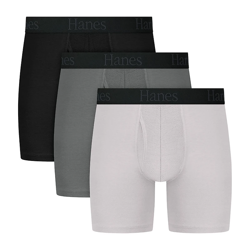 Hanes® Ultimate Men's Underwear 3-Pack Comfort Flex Fit® Boxer Briefs with Total Support Pouch™ Ufsbq3