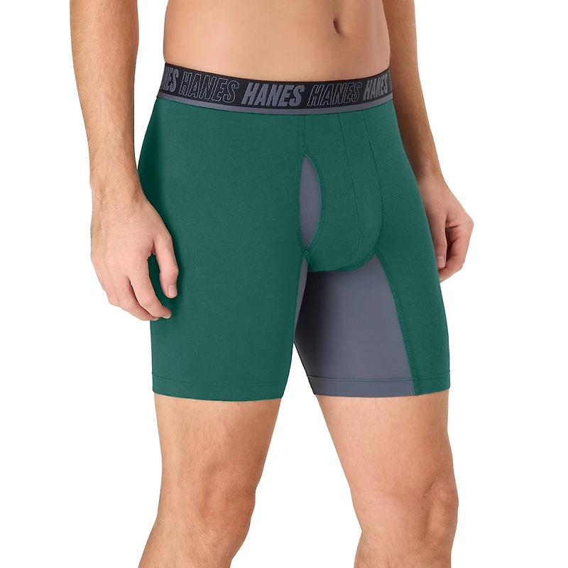 Hanes® Ultimate Men's Underwear 3-Pack Moves X-TEMP® Cotton Stretch Boxer Briefs Um5bb3