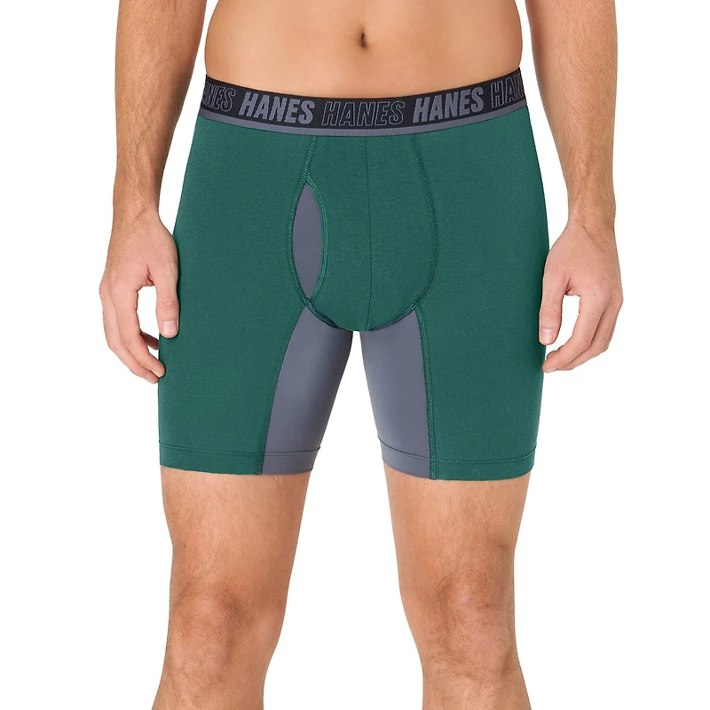 Hanes® Ultimate Men's Underwear 3-Pack Moves X-TEMP® Cotton Stretch Boxer Briefs Um5bb3
