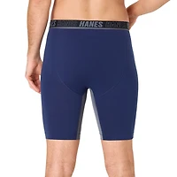 Hanes® Ultimate Men's Underwear 3-Pack Moves X-TEMP® Cotton Stretch Long Leg Boxer Briefs with Total Support Pouch™ Um6lb3