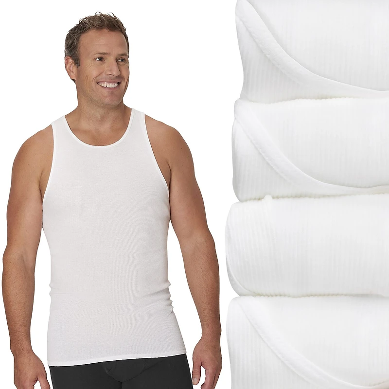 Hanes® Men's Big & Tall Ultimate 4-Pack ComfortSoft® Tank Top Undershirts