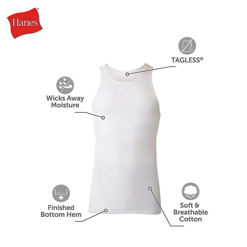 Hanes® Men's Big & Tall Ultimate 4-Pack ComfortSoft® Tank Top Undershirts