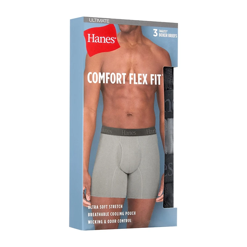 Hanes® Ultimate Men's Underwear 3-Pack Comfort Flex Fit® Boxer Brief Ucfba3