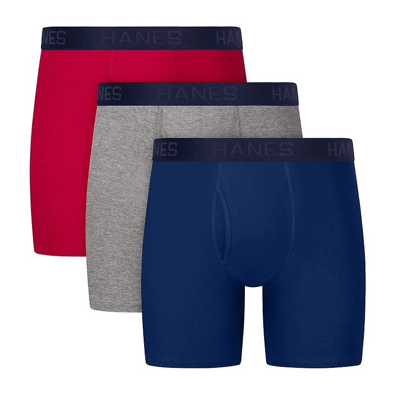 Hanes® Ultimate Men’s Underwear 3-Pack ComfortBlend® Boxer Briefs Underwear, Moisture-Wicking Ubbbb3