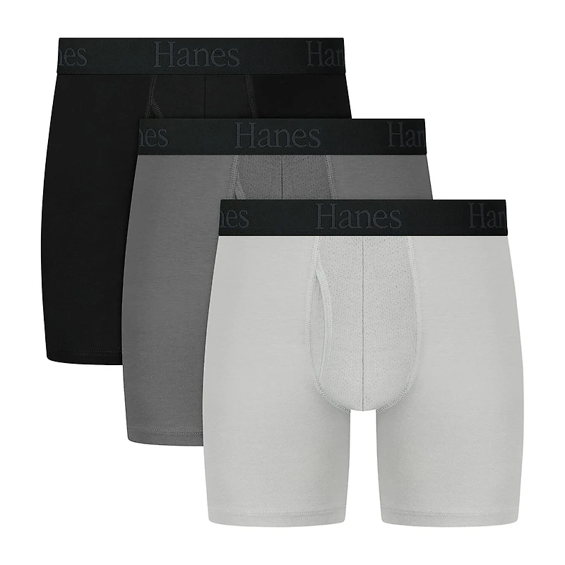 Hanes® Ultimate Big & Tall Men’s Underwear 3-Pack Comfort Flex Fit® Boxer Briefs with Total Support Pouch™ Ufsxy3