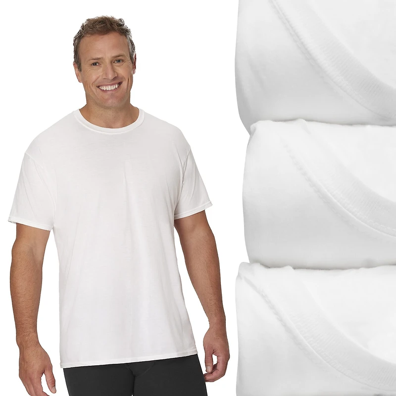 Hanes® Men's Big & Tall Ultimate 3-Pack ComfortSoft® Crewneck T-Shirts Undershirts 787BM3