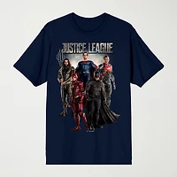 Novelty Mens Crew Neck Short Sleeve Relaxed Fit Justice League Graphic T-Shirt