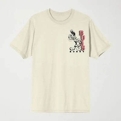 Novelty Mens Crew Neck Short Sleeve Relaxed Fit Looney Tunes Graphic T-Shirt