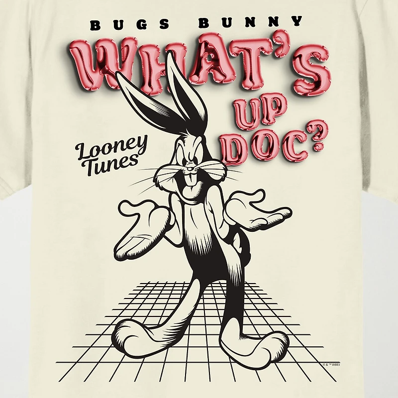 Novelty Mens Crew Neck Short Sleeve Relaxed Fit Looney Tunes Graphic T-Shirt