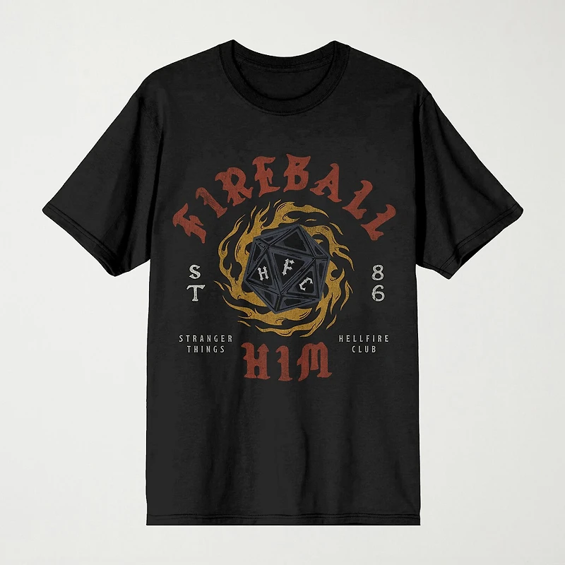 Novelty Mens Crew Neck Short Sleeve Relaxed Fit Stranger Things Graphic T-Shirt