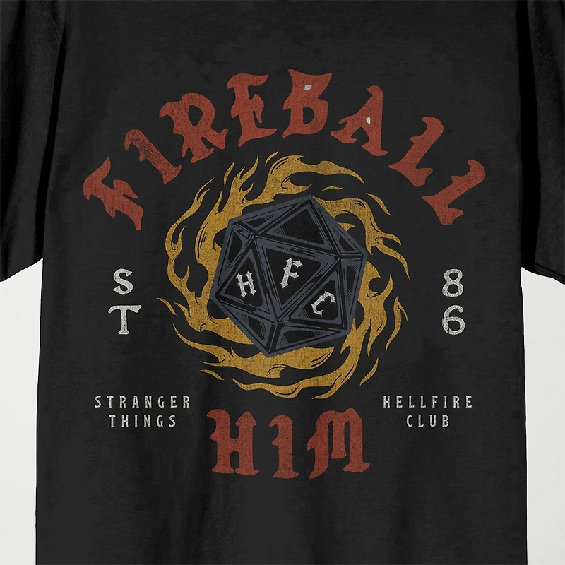 Novelty Mens Crew Neck Short Sleeve Relaxed Fit Stranger Things Graphic T-Shirt