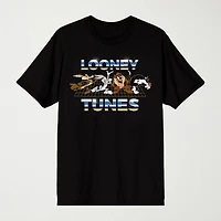 Novelty Mens Crew Neck Short Sleeve Relaxed Fit Looney Tunes Graphic T-Shirt