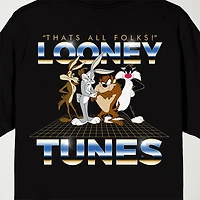 Novelty Mens Crew Neck Short Sleeve Relaxed Fit Looney Tunes Graphic T-Shirt