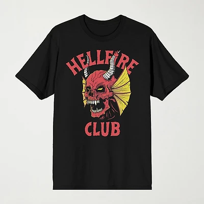 Novelty Mens Crew Neck Short Sleeve Relaxed Fit Stranger Things Graphic T-Shirt