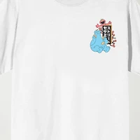 Novelty Mens Crew Neck Short Sleeve Relaxed Fit Sesame Street Graphic T-Shirt