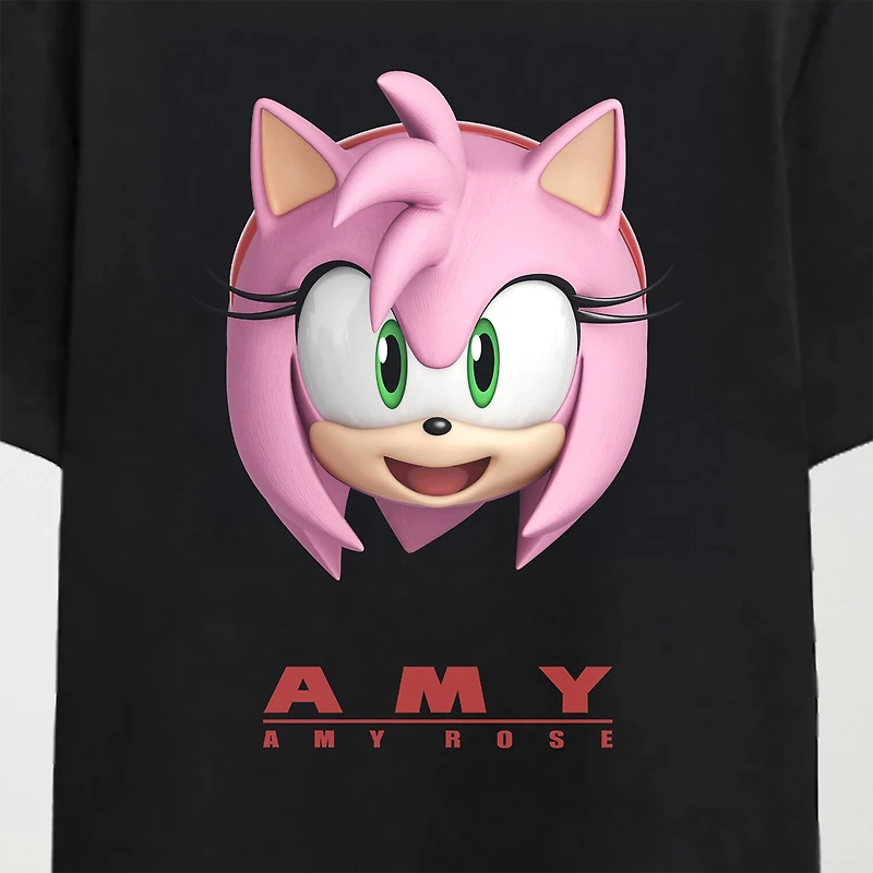 Novelty Mens Crew Neck Short Sleeve Relaxed Fit Sonic the Hedgehog Graphic T-Shirt