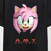 Novelty Mens Crew Neck Short Sleeve Relaxed Fit Sonic the Hedgehog Graphic T-Shirt