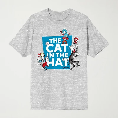 Novelty Mens Crew Neck Short Sleeve Relaxed Fit Dr. Seuss Graphic T-Shirt