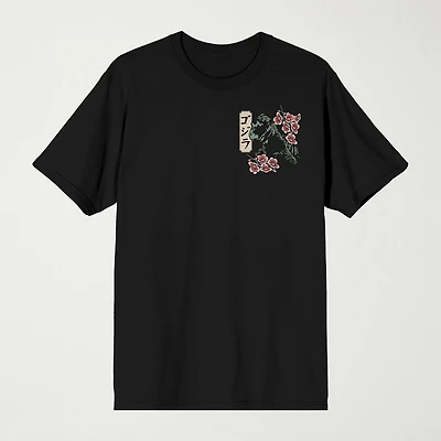 Novelty Mens Crew Neck Short Sleeve Relaxed Fit Godzilla Graphic T-Shirt