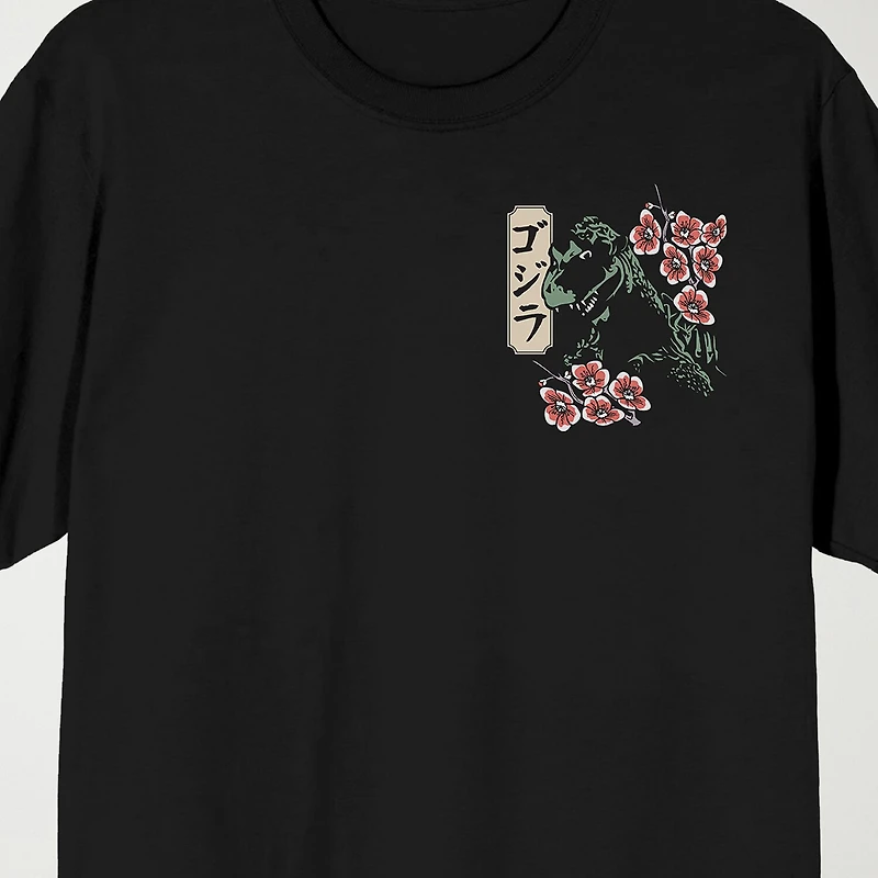 Novelty Mens Crew Neck Short Sleeve Relaxed Fit Godzilla Graphic T-Shirt