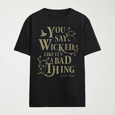 Novelty Mens Crew Neck Short Sleeve Relaxed Fit Wicked Graphic T-Shirt