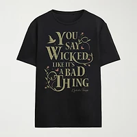 Novelty Mens Crew Neck Short Sleeve Relaxed Fit Wicked Graphic T-Shirt