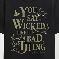 Novelty Mens Crew Neck Short Sleeve Relaxed Fit Wicked Graphic T-Shirt