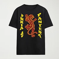 Novelty Mens Crew Neck Short Sleeve Relaxed Fit Cobra Kai Graphic T-Shirt