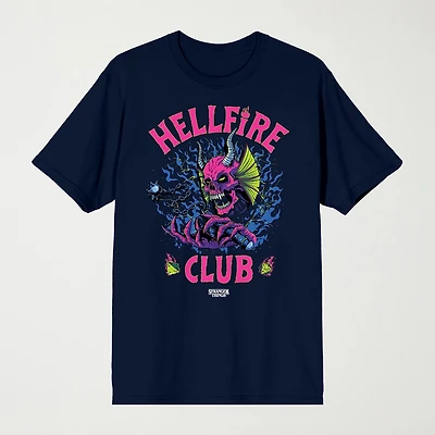 Novelty Mens Crew Neck Short Sleeve Relaxed Fit Stranger Things Graphic T-Shirt