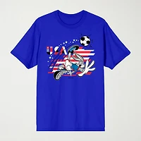 Novelty Mens Crew Neck Short Sleeve Relaxed Fit Looney Tunes Graphic T-Shirt