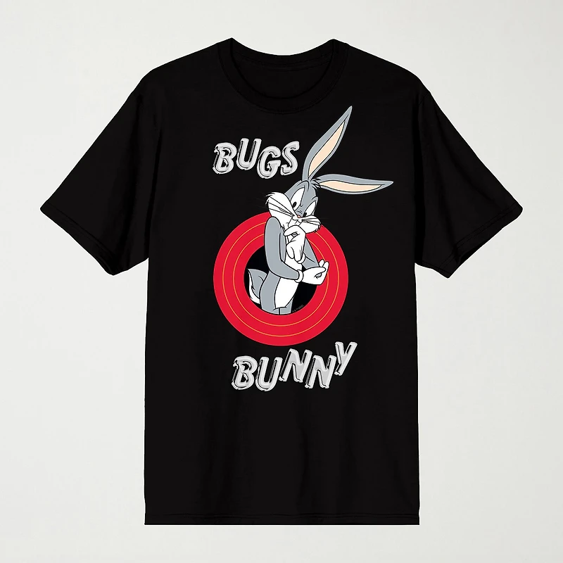 Novelty Mens Crew Neck Short Sleeve Relaxed Fit Looney Tunes Graphic T-Shirt