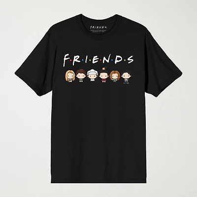 Novelty Mens Crew Neck Short Sleeve Relaxed Fit Friends Graphic T-Shirt