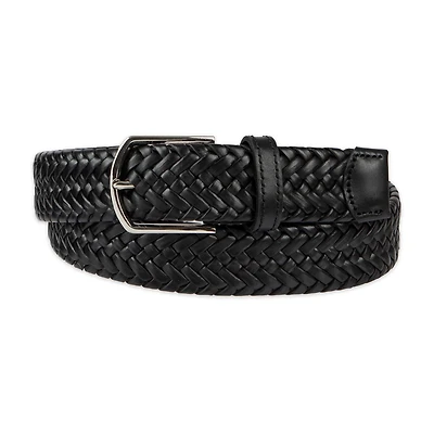 Haggar Leather 35mm Lace Mens Belt