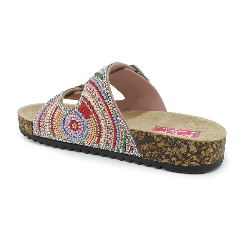 Pop Reema Little & Big Kid Girls Adjustable Strap Footbed Sandals