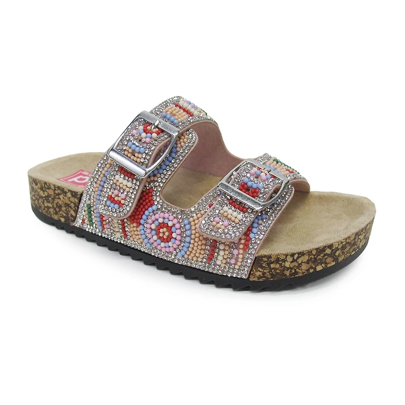 Pop Reema Little & Big Kid Girls Adjustable Strap Footbed Sandals
