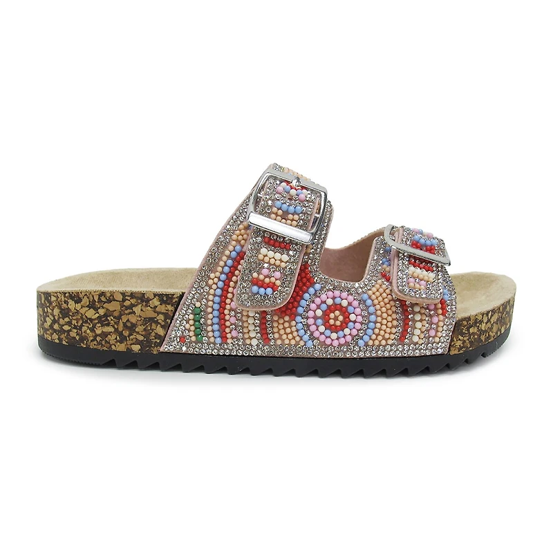 Pop Reema Little & Big Kid Girls Adjustable Strap Footbed Sandals