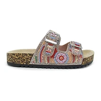 Pop Reema Little & Big Kid Girls Adjustable Strap Footbed Sandals