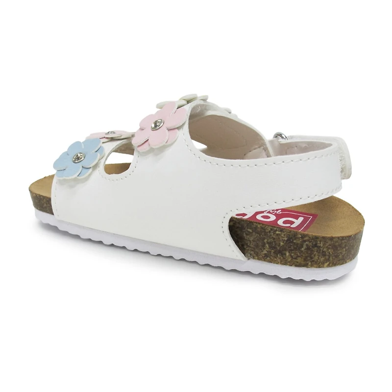 Pop Zazani Toddler Girls Adjustable Strap Footbed Sandals