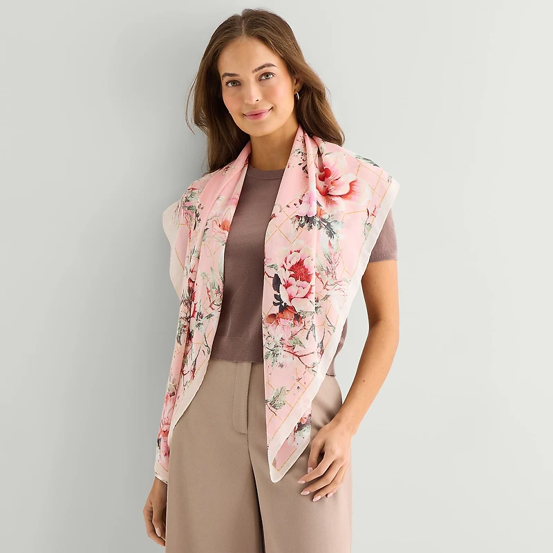 Collection Xiix Botanical Floral Square Scarf