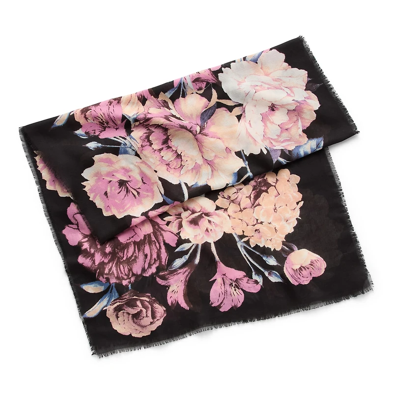 Collection Xiix Painterly Floral Oblong Scarf