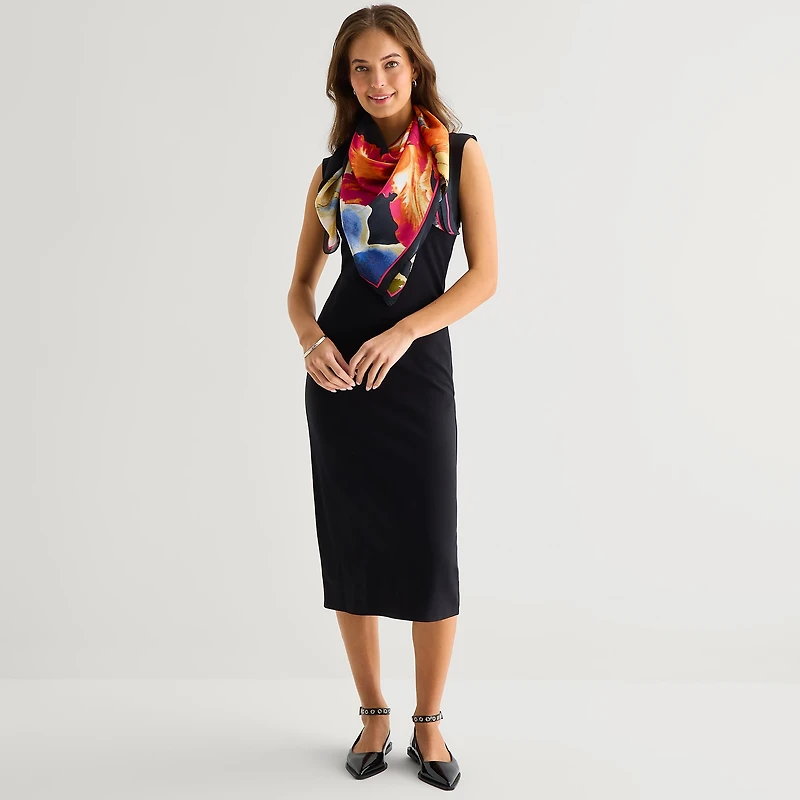 Collection Xiix Exploded Blooms Floral Square Scarf