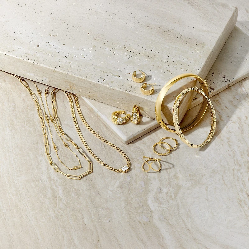 Silver Addiction Womens 14K Gold Over Silver 18 Inch Curb Chain Necklace